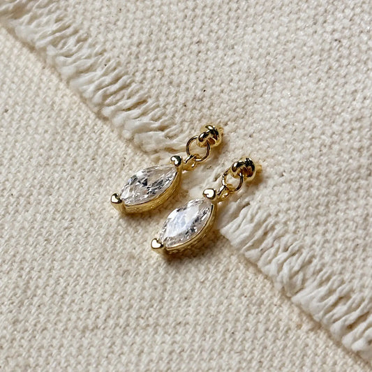 marquise dangling earrings - cz