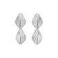 ridge fan double drop post earrings