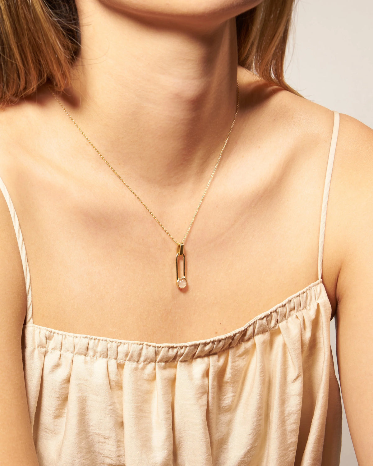 aura necklace - rose quartz