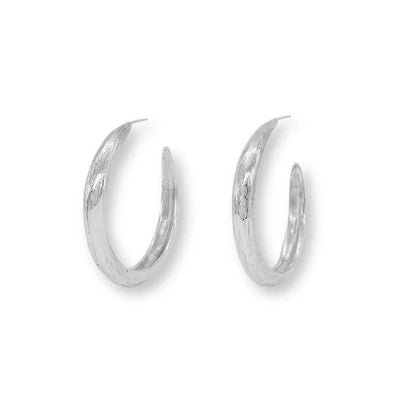 reyes carved post hoop earrings