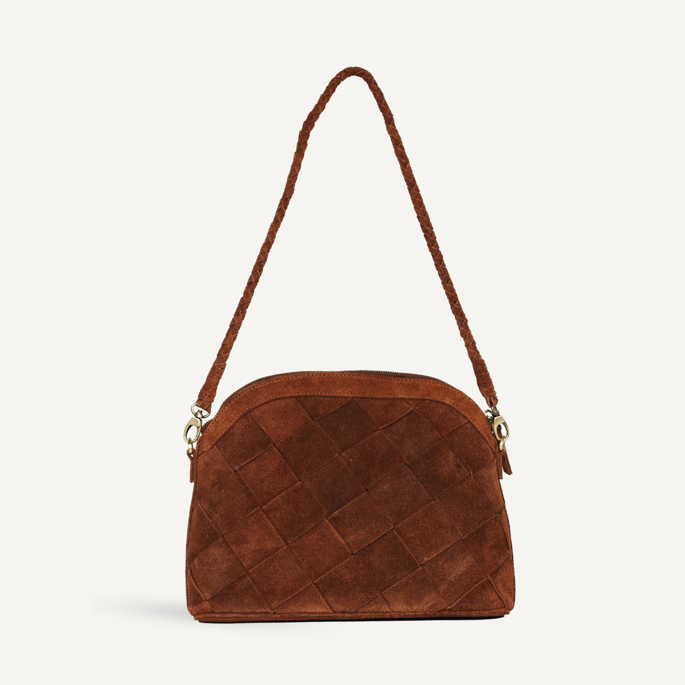 bembien / carmen bag - grande weave - suede brown