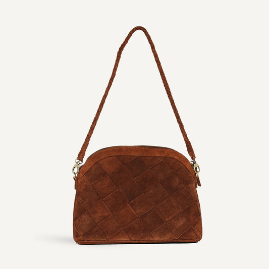bembien / carmen bag - grande weave - suede brown