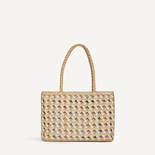 bembien / ella bag - two-tone cream & caramel