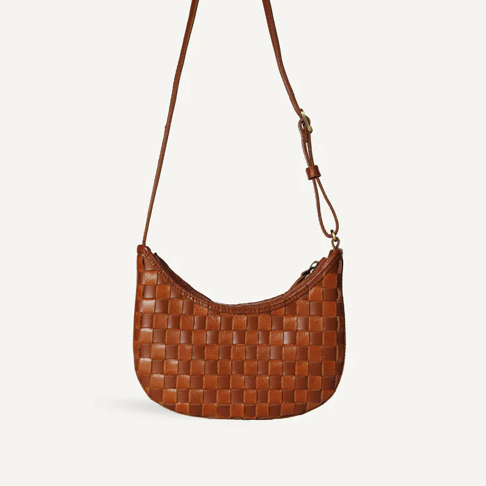 bembien / mini sling bag - copper x sienna check