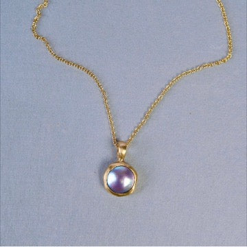 ocean amulet necklace - mabe pearl