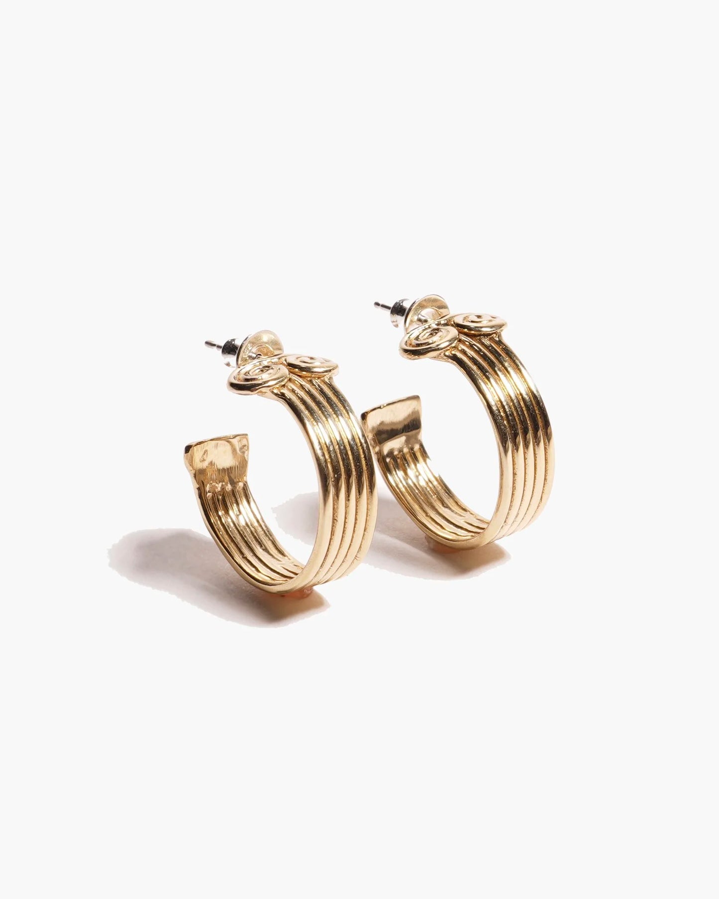 column hoop earrings