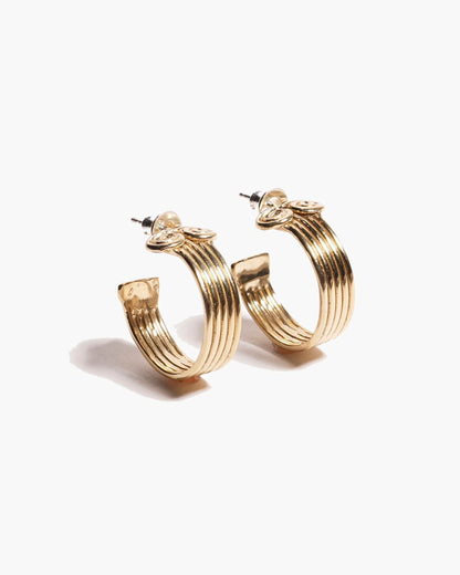 column hoop earrings