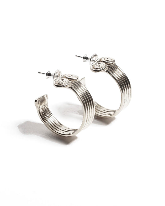 column hoop earrings
