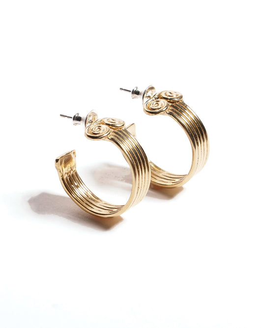 small column hoop earrings