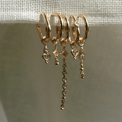 métier / dala droplet beaded plaque charm - single
