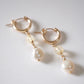 shannon len / freshwater pearl + citrine tiny tube hoops