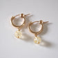 shannon len / citrine tiny tube hoops