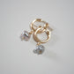 shannon len / grey keshi pearl tiny tube hoops