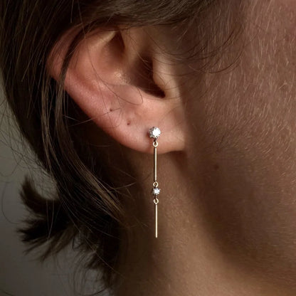 jack + g / double wisp stud earring - single