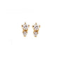 two-stone stud earrings - natural diamond