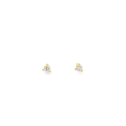 three-prong cz studs