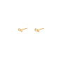 baguette channel-set stud earrings - cz