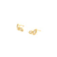 double marquise bezel stone stud earrings - cz