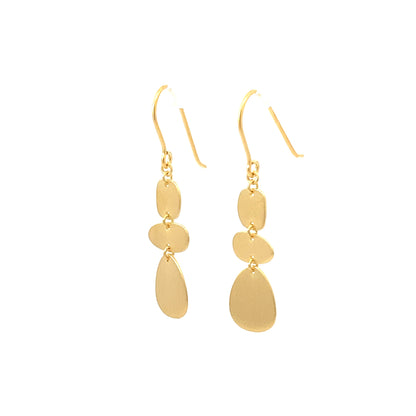 triple organic shape earrings