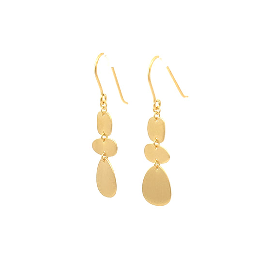 triple organic shape earrings