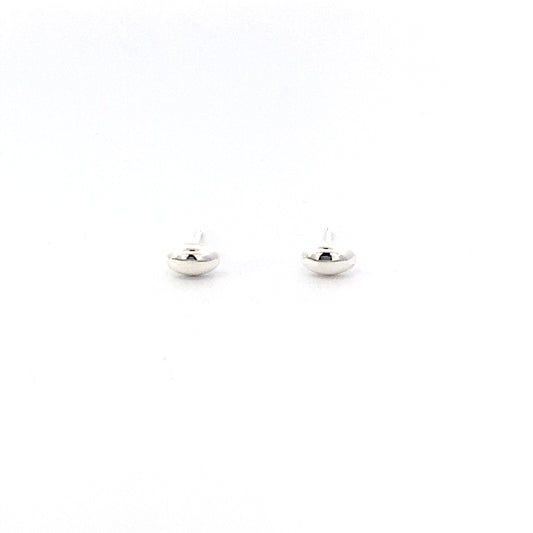 puffed oval stud earrings