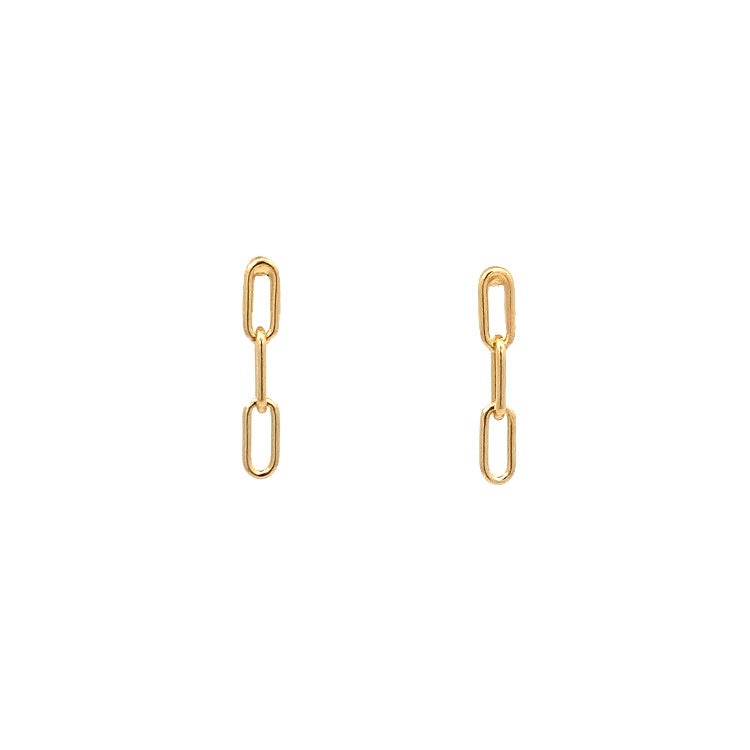 tiny chain link earrings