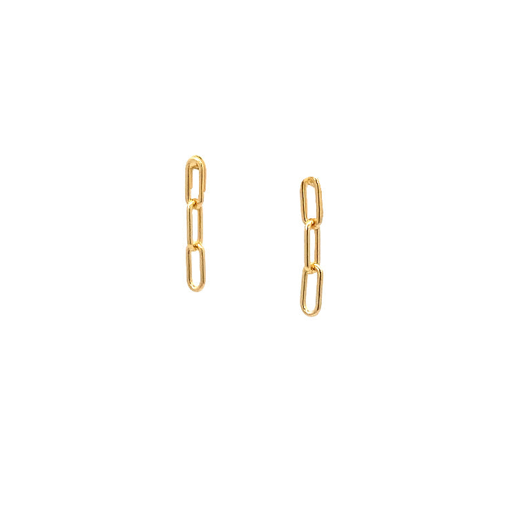 tiny chain link earrings