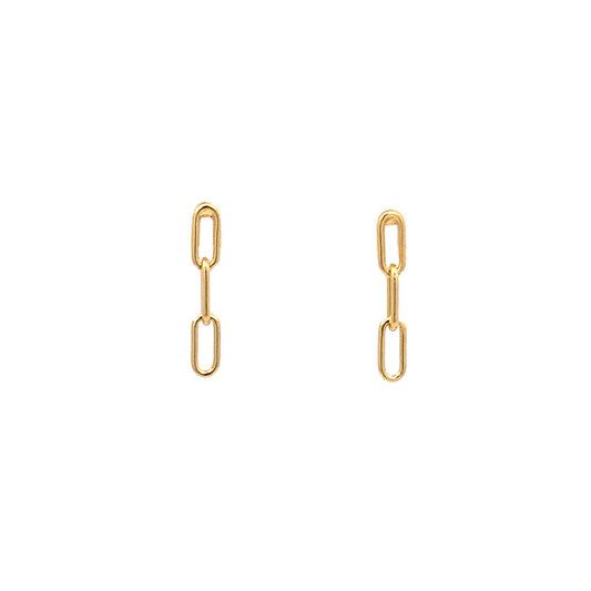 tiny chain link earrings