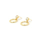 door knocker earrings - white topaz