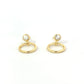 door knocker earrings - white topaz