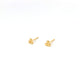 tiny triple disc stud earrings