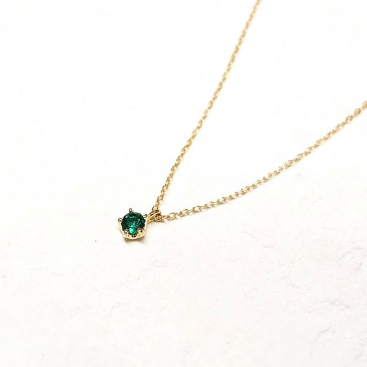 drop necklace - emerald