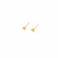 round claw-set stud earrings - cz