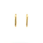 rounded rectangle click huggie hoop earrings
