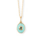 eclipse charm pendant necklace - turquoise + sapphire