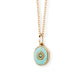 eclipse charm pendant necklace - turquoise + sapphire