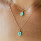 eclipse charm pendant necklace - turquoise + sapphire