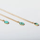 eclipse charm pendant necklace - turquoise + sapphire