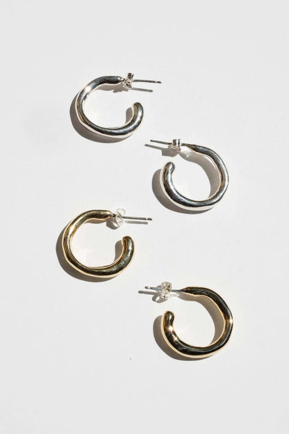 large fluid hoop earrings