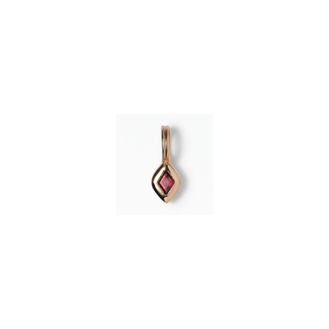 wwake / tempo pendant charm - garnet (january)