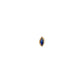 métier / mini bezel-set marquise gemstone stud earring - single