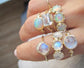 haku lei ring - moonstone
