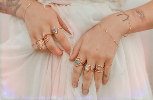 infinite love ring - aquamarine