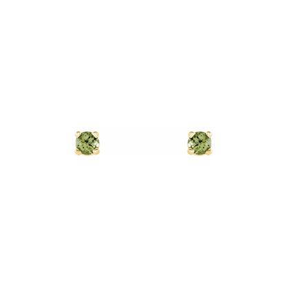 natural gem birthstone stud earrings