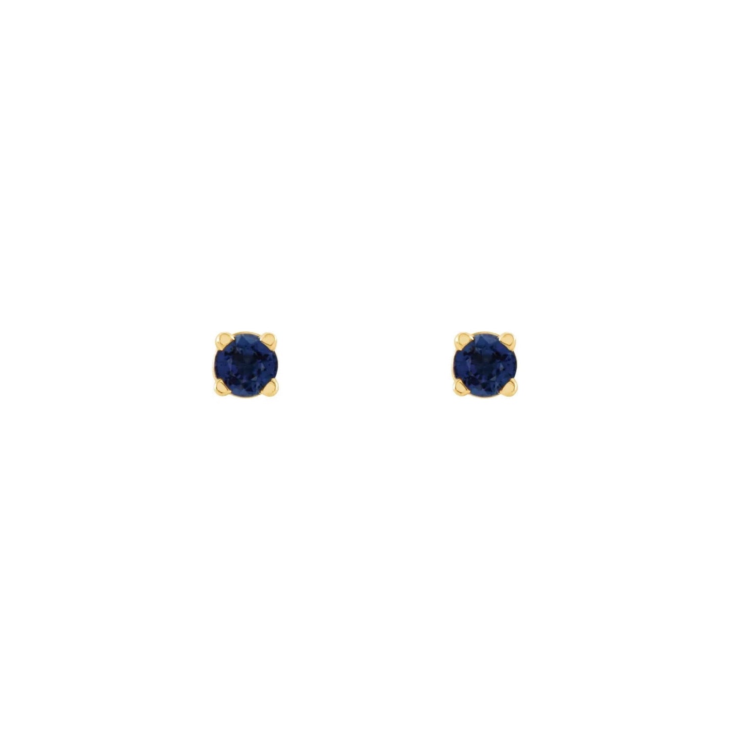 natural gem birthstone stud earrings