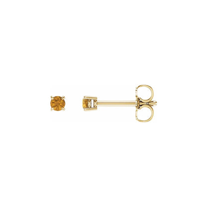 natural gem birthstone stud earrings