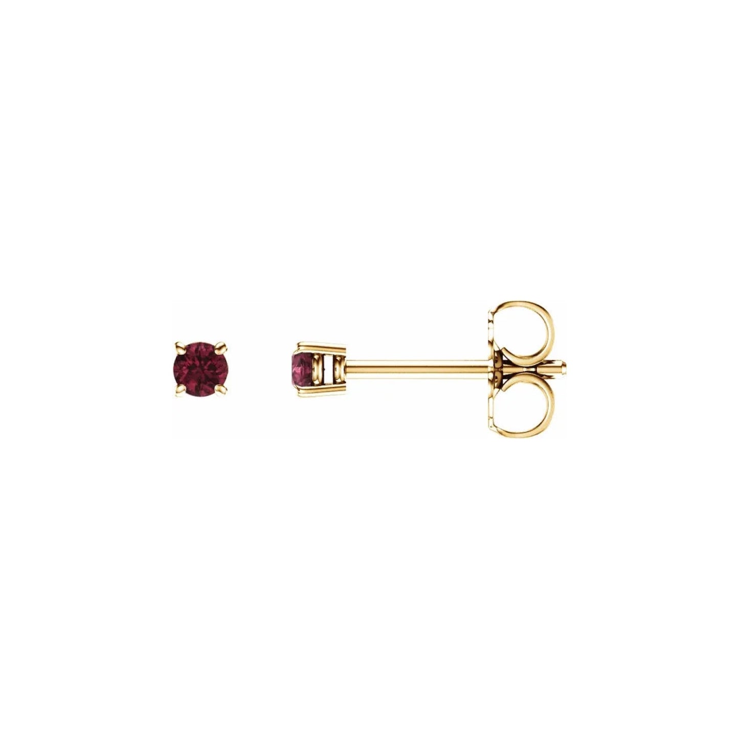 natural gem birthstone stud earrings