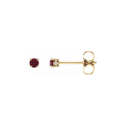 natural gem birthstone stud earrings