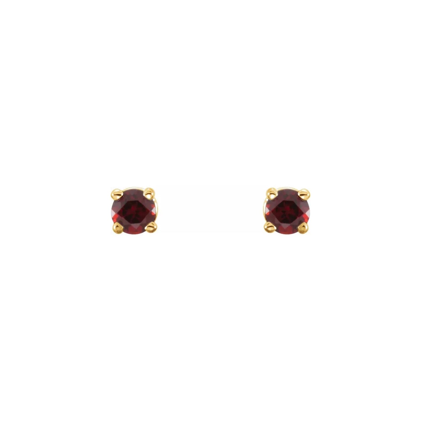 natural gem birthstone stud earrings