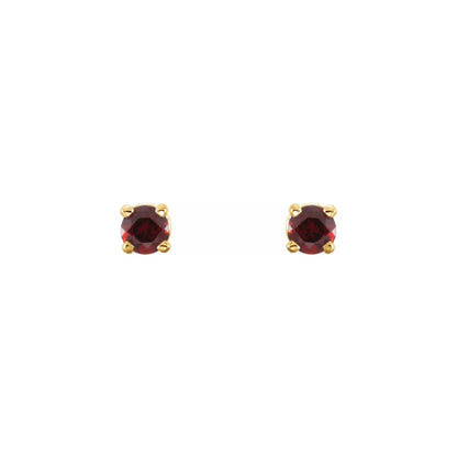 natural gem birthstone stud earrings